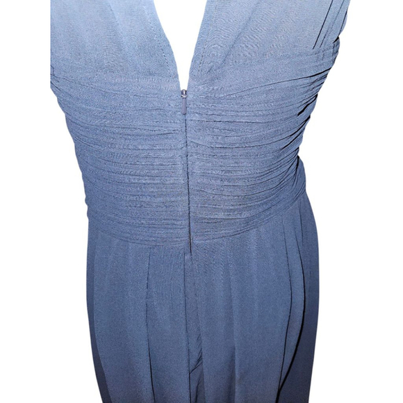 Bill Levkoff Blue Maxi Dress Formal Gown Bridesmaid Wedding Blue Women's Size 10 - Picture 4 of 10